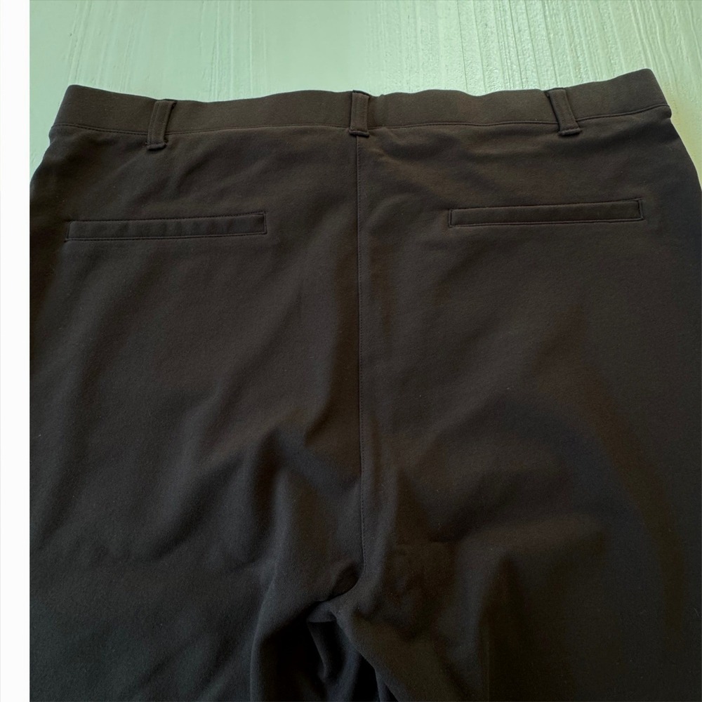 Quince Ultra-Stretch Ponte Straight Leg Pants Brown XL X-Petite - Picture 2 of 7